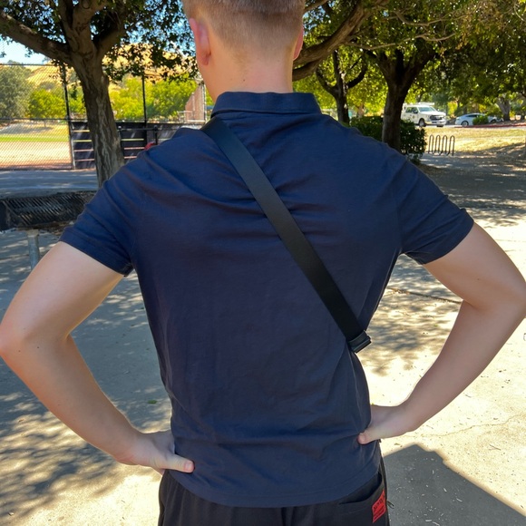 MICHAEL KORS MEN SIGNATURE LOGO POLO SHIRT TENNIS RUGBY NAVY BLUE MK CASUAL JOCK - Picture 11 of 16